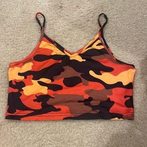 Orange camo tank